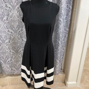 Black and white Calvin Klein size 8 flare, A-line dress. Worn once.